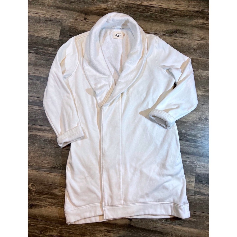 UGG Cream Plush Shawl Collar Robe Women's Large Cozy Lounge Spa